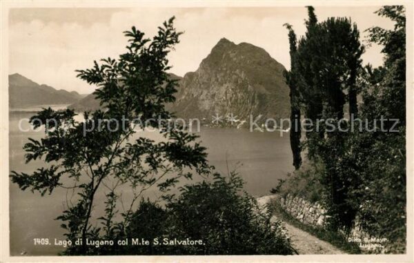 Lago di Lugano TI col Monte S. Salvatore