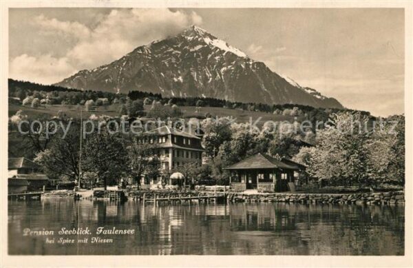 Faulensee Pension Seeblick bei Spiez mit Niesen