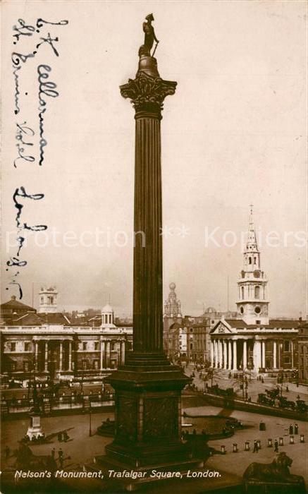London Nelsons Monument Trafalgar Square
