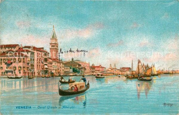 Venezia Venedig Canal Grande Alberghi
