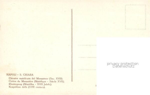 Napoli Neapel S Chiara Chiostro majolicato del Monast – Bild 2