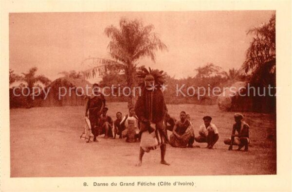 Elfenbeinkueste Cote d Ivoire Danse du Grand Fetiche
