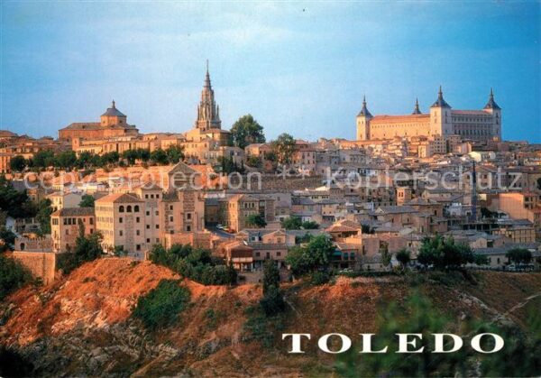 Toledo Castilla-La Mancha Vista parcial Catedral y Alcazar