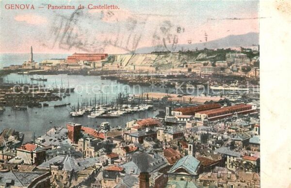 Genova Genua Liguria Panorama da Castelletto