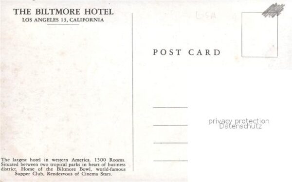 Los Angeles California The Biltmore Hotel – Bild 2