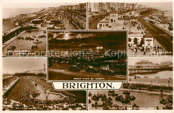 Brighton East Sussex Boating Pool New Aquarium West Pier at