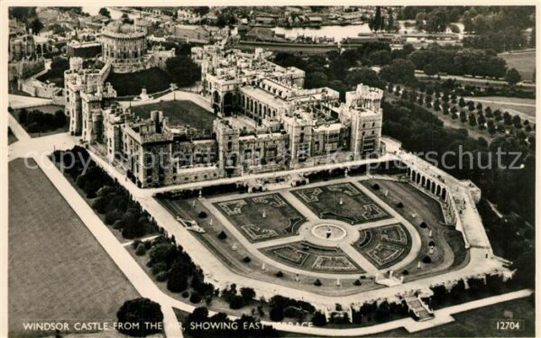 Windsor Castle Showing East Terrace aerial view