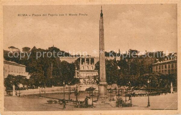 Roma Rom Piazza del Popolo con il Monte Pincio