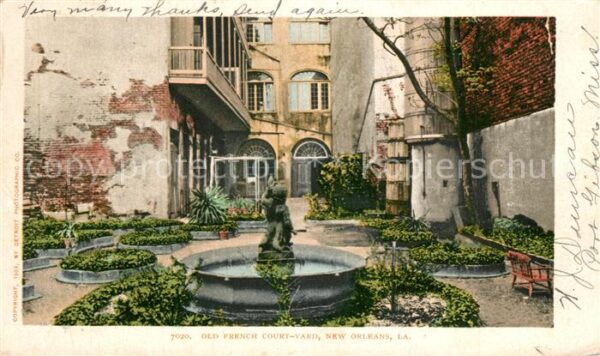 New Orleans Louisiana Old French Court Yard Fountain