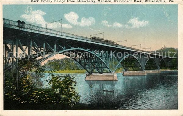 Philadelphia Pennsylvania Park Trolley Bridge from Strawberry Man