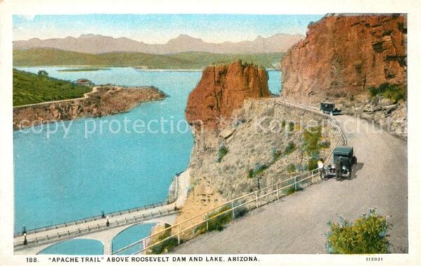 Roosevelt Arizona Apache Trail above Roosevelt Dam and La