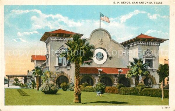 San Antonio Texas Southern Pacific Depot Mission Style Ar
