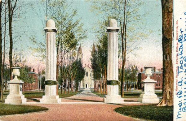 Brunswick Maine Memorial Gateway Bowdoin College