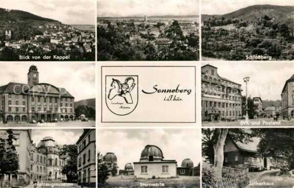 Sonneberg Thueringen Panorama Blick von der Kappel Schlossbe