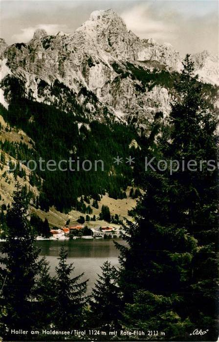 Haller Tirol Panorama Blick über den See gegen Rote
