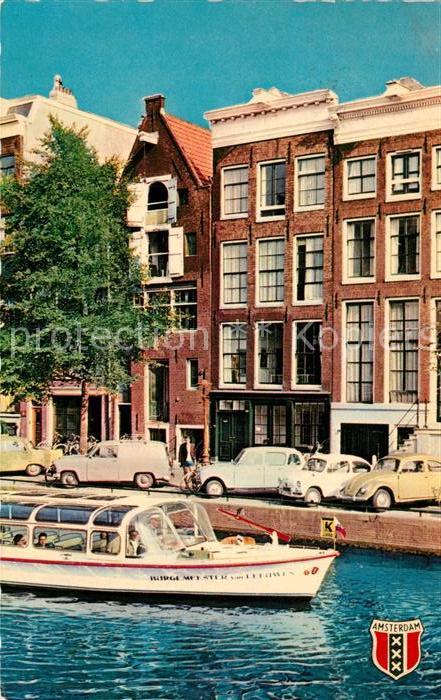 Amsterdam Niederlande Anne Frank Huis Gracht Bootstour