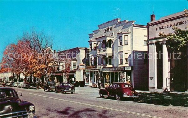 Ridgefield Connecticut Main Street looking north