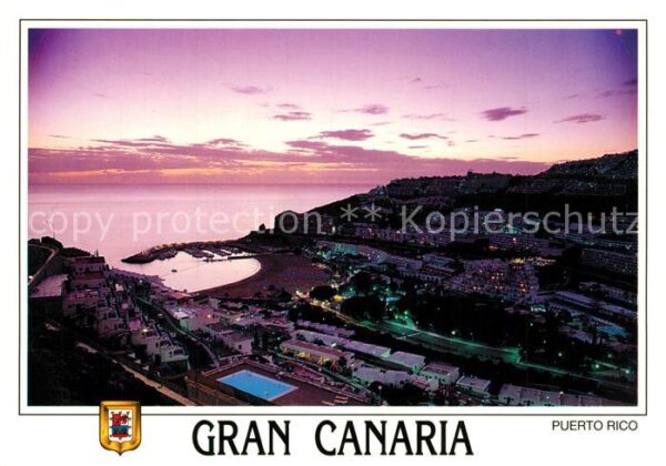 Puerto Rico Gran Canaria Panorama Nachtaufnahme