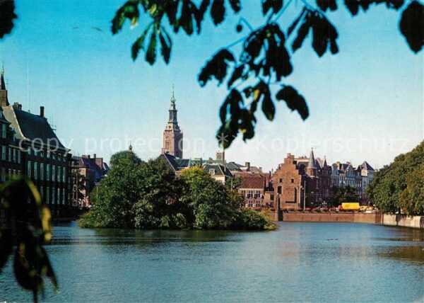 Den Haag Hofvijver Parlementsgebouwen Jacobusker