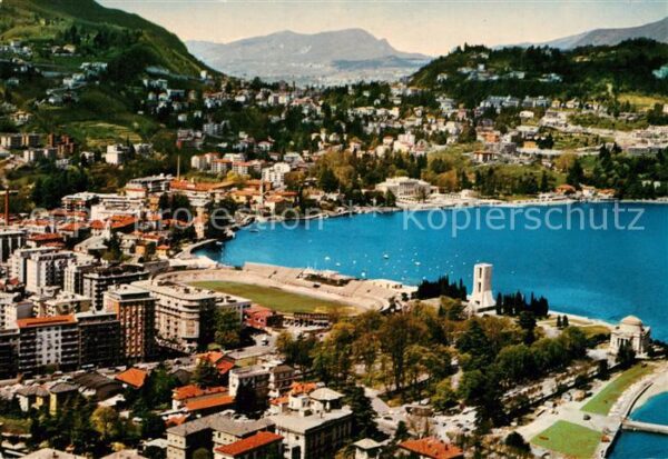 Como Lago di Como Veduta aerea con lo Stadio Senigaglia