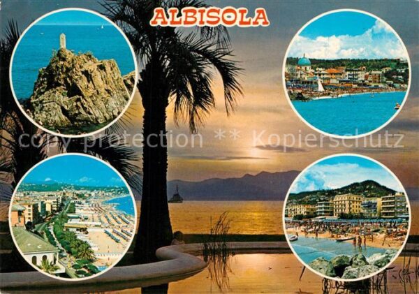 Albisola Panorama Riviera Ligure Küste Strand Ab