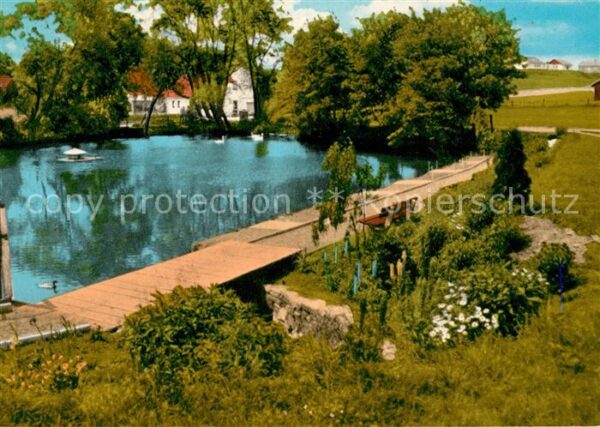 Lichtenfels Hessen Badesteg Schwanenteich Waldeckische Sch