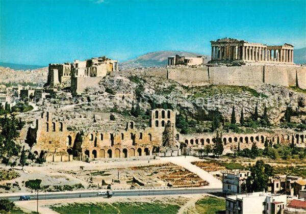 Athenes Athen Blick zur Akropolis