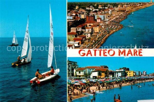 Gatteo Mare Segeln Badestrand Fliegeraufnahme