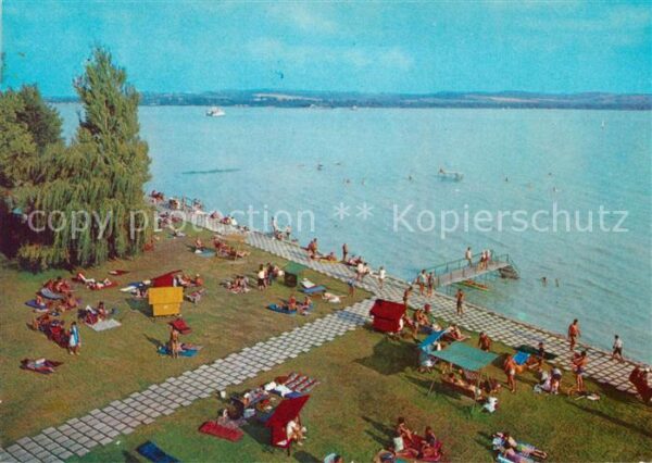 Balatonrol Badestrand am Plattensee Fliegeraufnahm