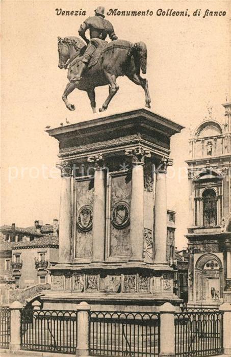 Venezia Venedig Monumento Colleoni di fianco