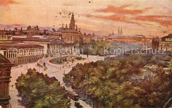 Wien Franzensring Künstlerkarte