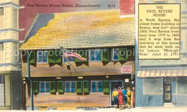 Boston Massachusetts The Paul Revere House frame building Kü