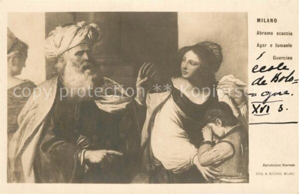 Milano Abramo scaccia Agar e Ismaele Guercino