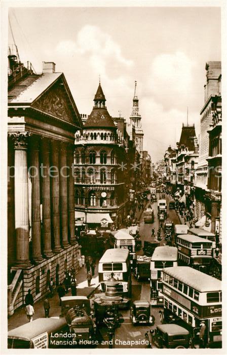 London Mansion House and Cheapside Verkehr Dop