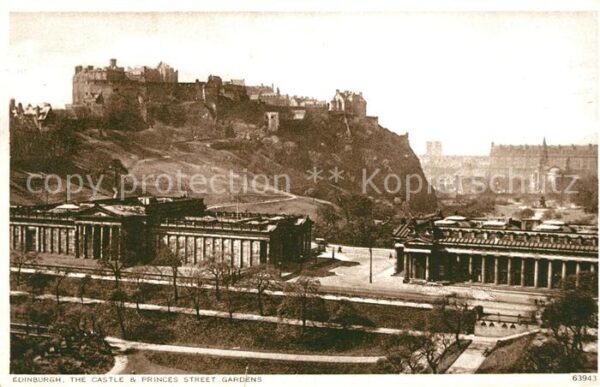 Edinburgh Scotland The Castle and Princes Street Gardens