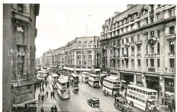 London Oxford Circus Traffic Doppeldeckerbus