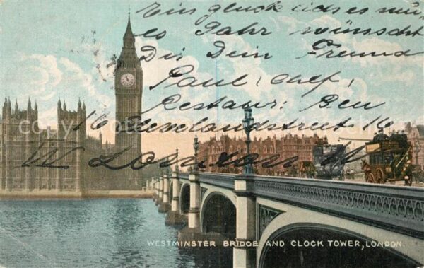 London Westminster Bridge and Clock Tower