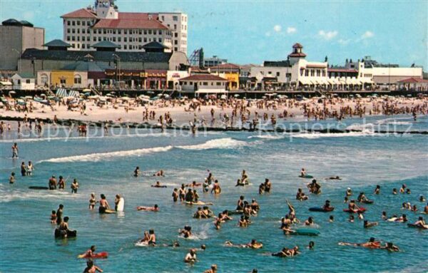 Ocean City New Jersey Panoramic view of Ocean Beach and Skyli