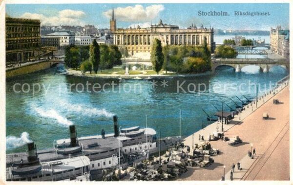 Stockholm Riksdagshuset Parlamentsgebäude