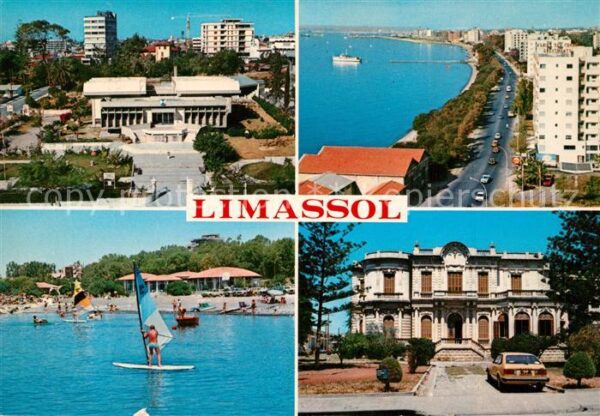 Limassol Teilansichten Uferstrasse Villa Strand