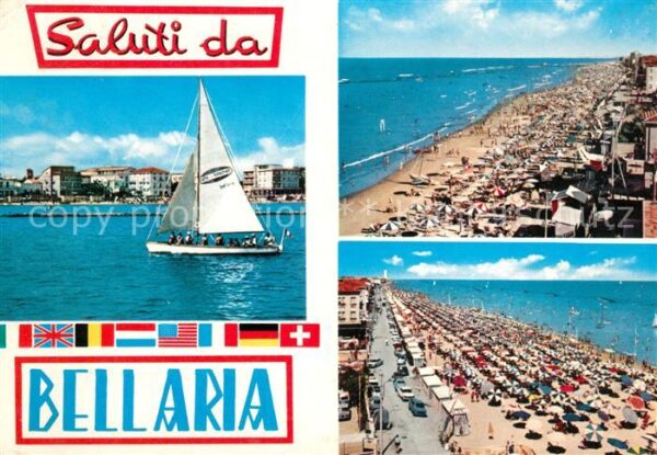 Bellaria Segeln Strand Nationalflaggen