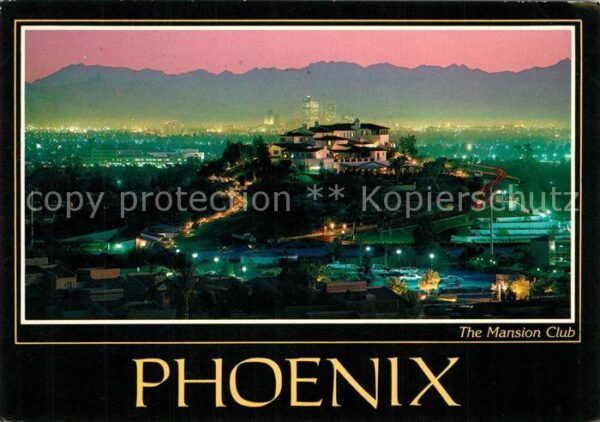 Phoenix Arizona The Mansion Club twilight view