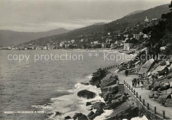 ALASSIO Savona Liguria IT Passeggiata a mare Küste