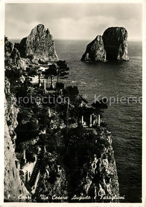 Capri Via Cesare Augusto e Faraglioni Küste F