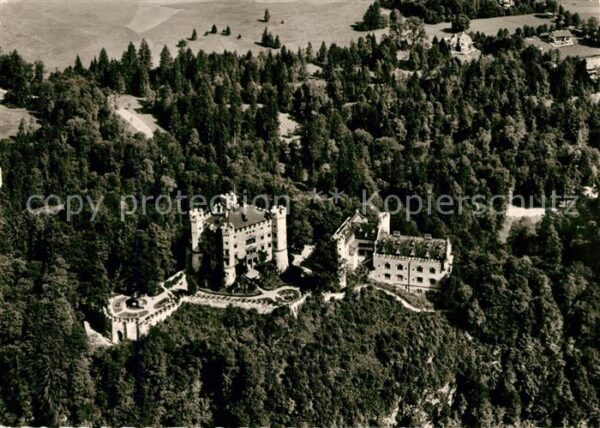 Hohenschwangau Königsschloss Fliegeraufnahme