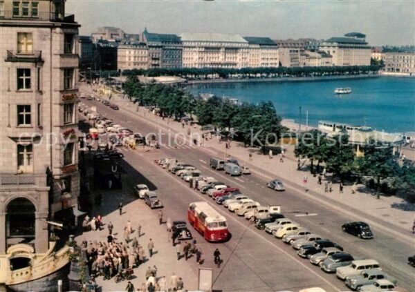 Hamburg Jungfernstieg mit Binnenalster