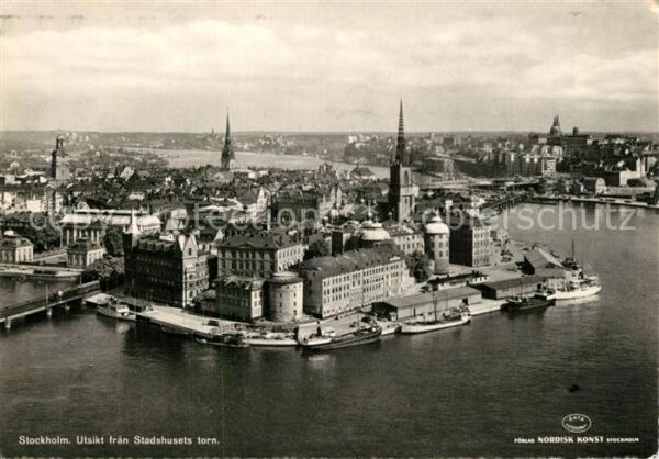 Stockholm Utsikt fran Stadshusets torn