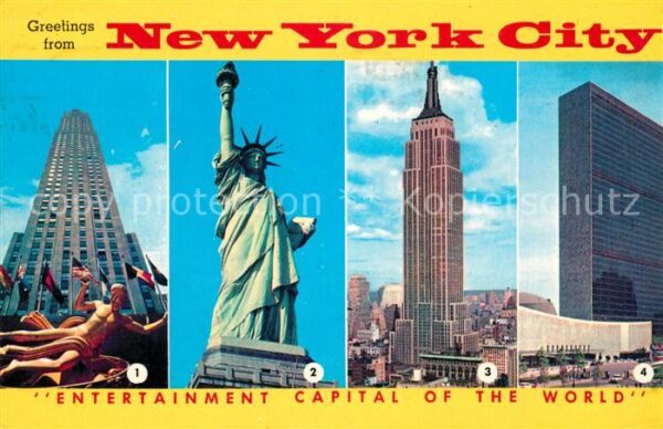 New York City Freiheitsstue Empire State Building UN