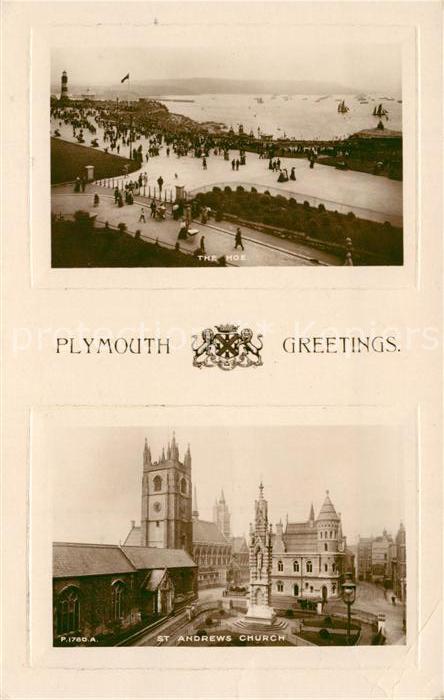 Plymouth  UK South West Andrews church Hoe