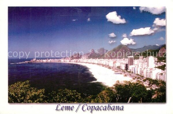 Rio de Janeiro Leme Copacabana Beaches